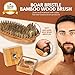 Beard Comb and Brush Set - Men's Wooden Beard Shaping Tool - Perfect Facial Hair Grooming Kit, Exclusive Moustache, Goatee & Neckline Shaving Accessory, Symmetry & Styling, Unique Brush Kit, Shaper
