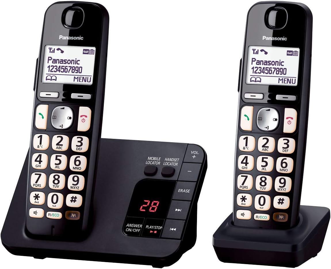 Panasonic KX-TGE722 Big Button DECT Cordless Telephone with Nuisance Call Blocker & Digital Answering Machine (Twin Handset Pack) - Image 3