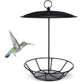 Ziliny Bird Seed Cylinder Holder Wild Bird Feeder for Suet Cakes,Black | Hanging Hanger with Roof, Metal Mesh Holds Round Suet Cakes, Attracts Backyard Wildlife to Garden Outdoor Feeding Station