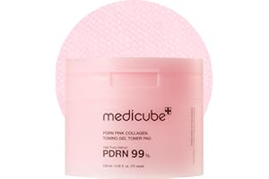 medicube Salmon DNA PDRN Pink Collagen Jelly Pad | Korean Gel Toner Pads with Niacinamide, Madecassoside, Retinol | Soothing, Radiance & Uneven Skin Tone | Korean Skin Care | 70Pads