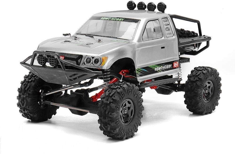 Ladan Remote Control Truck Toy, 2.4G 4WD Waterproof Brushed Rc Car, Off-road Rock Crawler Jeep Auto Vehicle Buggy RTR Toy Remo Hobby 1093-ST 1/10 Boys Gift