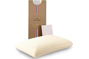 Talatex Dunlop 100% Natural Latex Pillow, Medium Low Pofile Latex Firm Pillow Helps Relieve Pressure, Neck and Shoulder Pain 