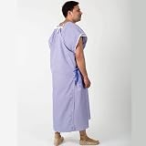 Interweave Textiles Hospital Dignity Gown Blue White Stripe Polycotton Extra view 2