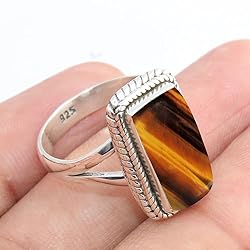 Solid 925 Sterling Silver Ring For Womens Natural