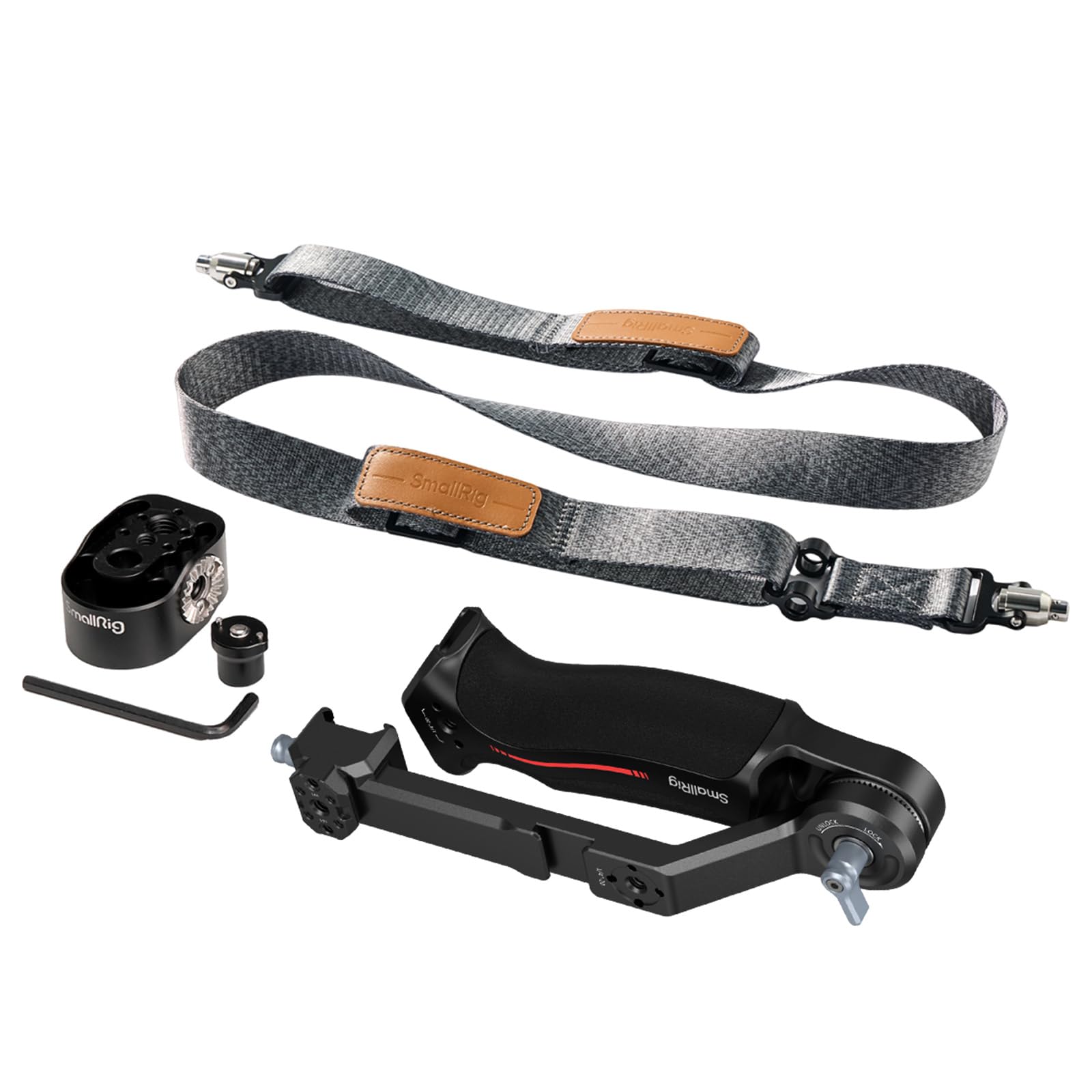 Photo 1 of SmallRig Adjustable Sling Handgrip Gimbal Sling Handle w/Shoulder Strap for DJI RS 3 / RS 3 Pro/RS 2 Stabilizer, Ergonomic Grip for Low Angle Shots