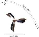 Cobee Cat Wand Toys Interactive Feather Propeller Wand 90cm with 2 Refills view 6