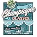 Toasted Drinkware Premium Hard Plastic Clear Two Piece 4 oz Champagne Glasses, 40 Count