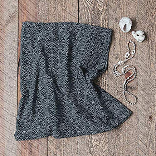 VICCKI Women Print Quick Wrap Bikini Cover-up Multitasks Travel Lady Beach Summer Skirt Black - Thumbnail 5