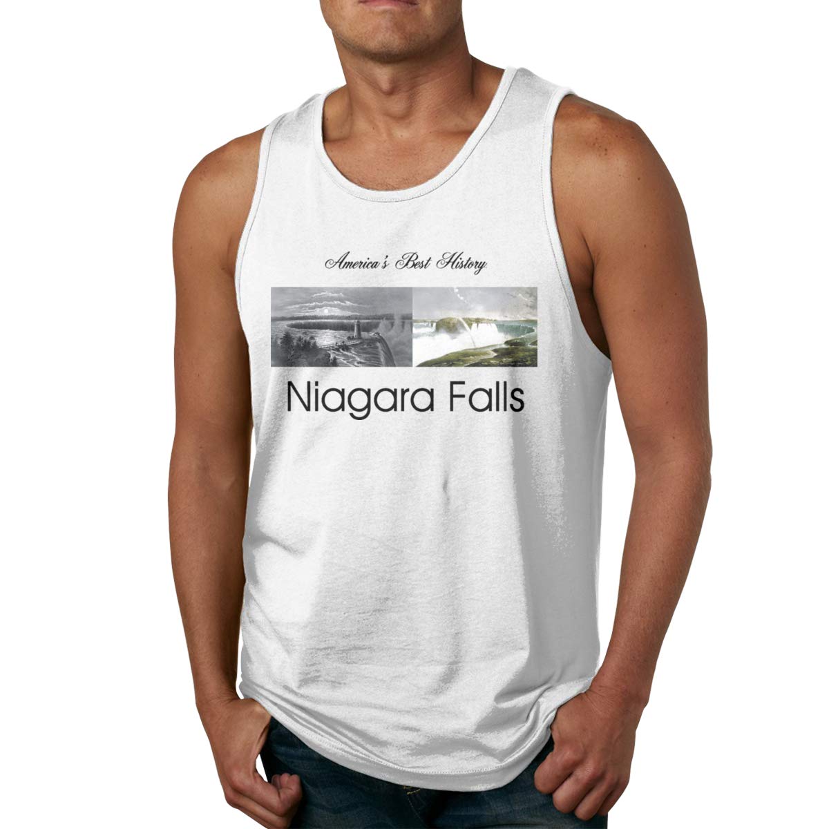  S Abh Niagara Falls Fashion Ness Sleeveless Tank Top T Shirts