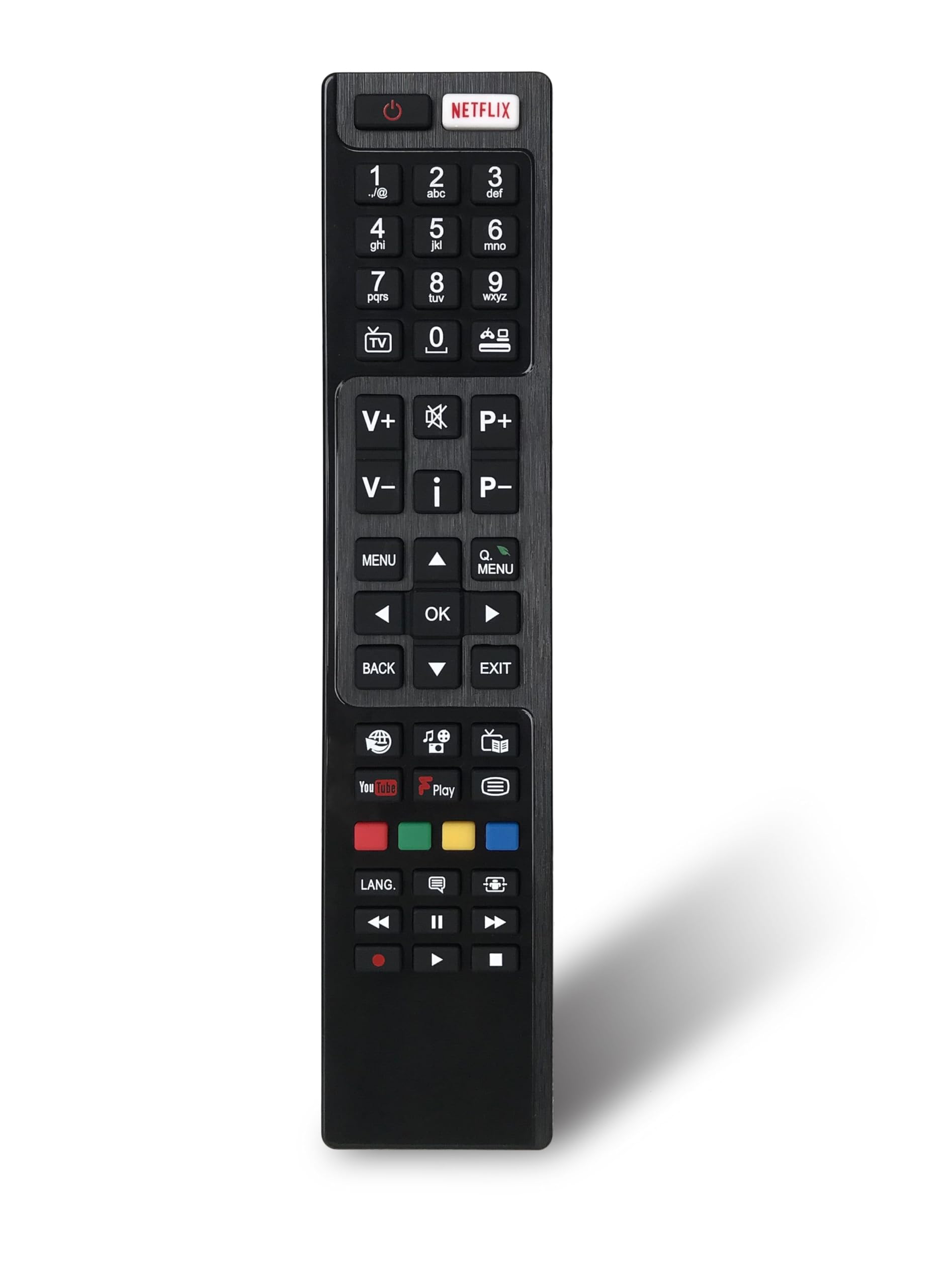 RC-4848F Replacement Remote Control for Polaroid Smart TV P50UP2038A P55FS0756A P50LED16 P43D300FP P50D300FP for Bush TV DLED49278HDCNTDFVPA DLED32287HDCNTDFVP LED24265DVDCNTDFVP