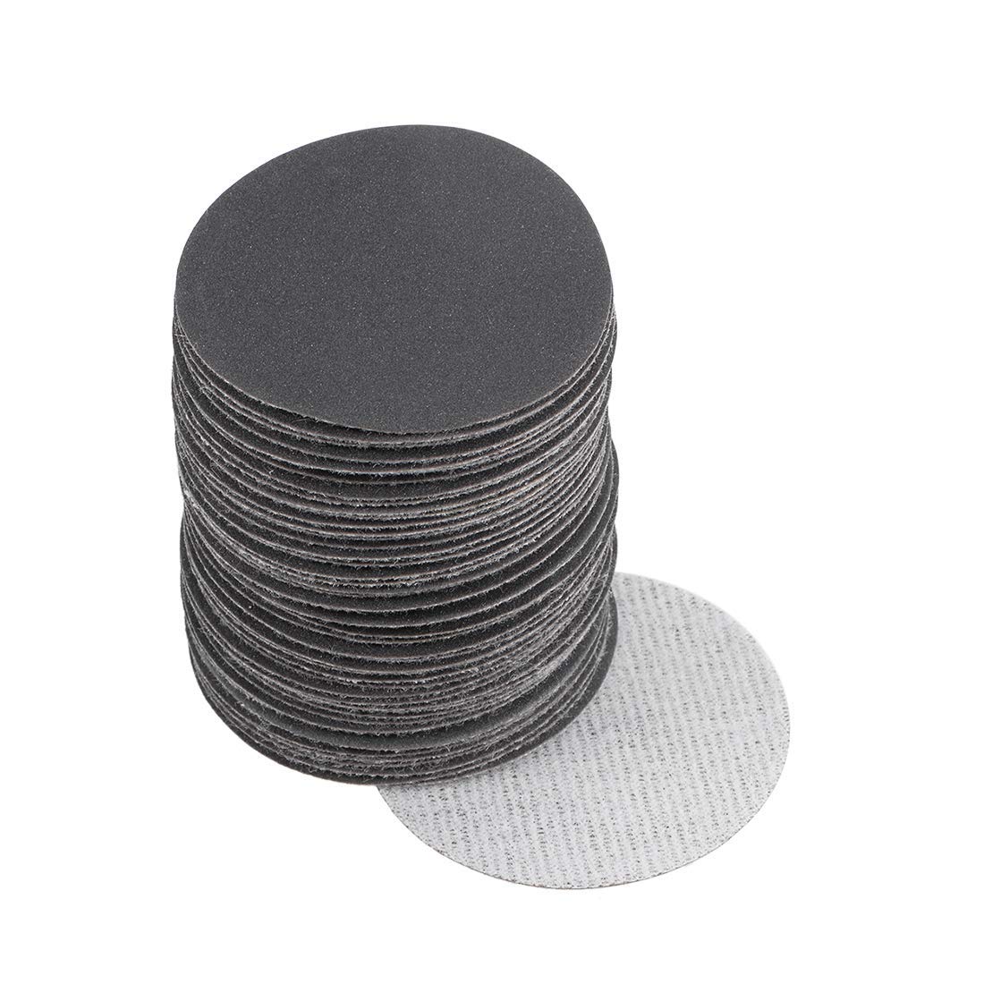 TA-VIGOR 50Pcs 50mm Wet and Dry Sanding Discs, 400 Grit 2 Inch Hook and Loop Sandpaper Electrostatic Sand Planting Silicon Carbide Sanding Discs