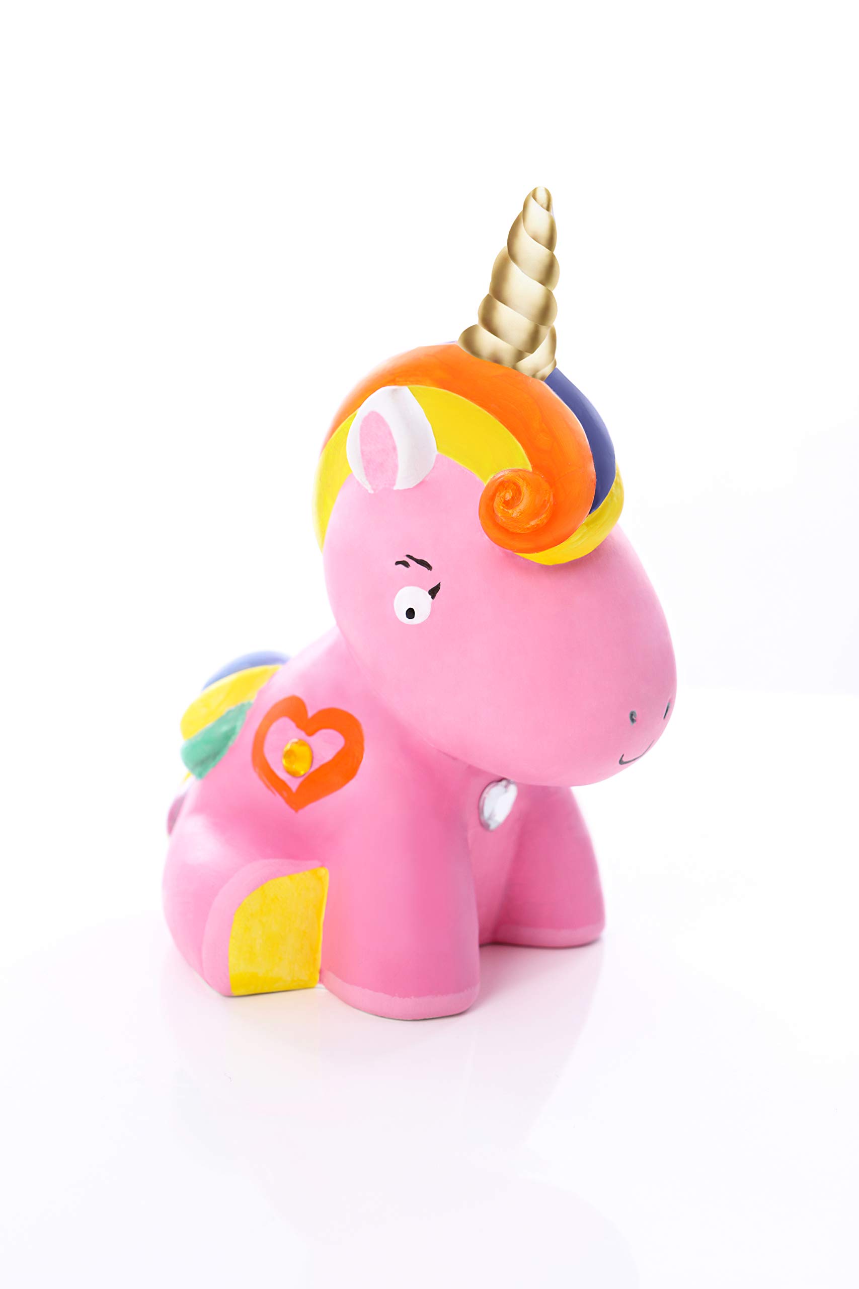 GirlZone Paint Your Own Unicorn Money Box for Girls, Arts & Crafts for