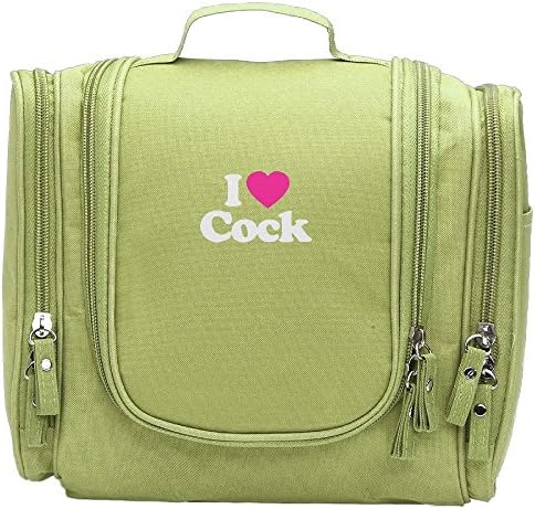 JCBaa I Love Heart Cock Makeup Bag/Cosmetic Bags Women's Portable Brushes Case Toiletry Bag Travel Kit Jewelry Organizer Multifunctional Pouch/Bags For Household,Business,Vacation