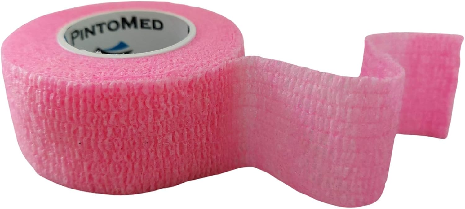 PintoMed, 6 X Pink X 2.5CM X 4.5M, Cohesive Bandage Stretched, Self-Adhesive Flexible Bandages - Image 5