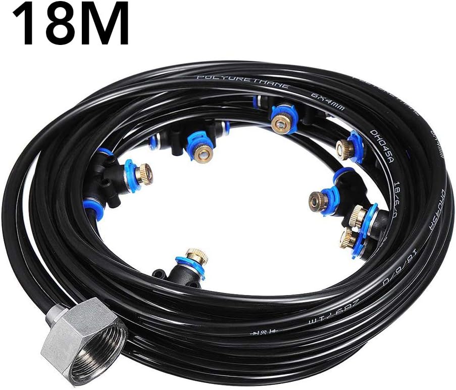 Explopur Outdoor 8Mt-23Mt Fog Cooling System - Mist Coolant System Water Sprinkler for Patio - Mister Cooling Spray Kits 1/2"