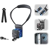 aMagisn Magnetic Invisible POV Neck Mount, Hands‑Free Vlog Neck Strap with Magnetic Backplate for Action Camera, Compatible with GoPro, Insta360 X6 X5 Ace Pro 2, DJI Osmo 360 Ⅱ/Action 6/5 Pro