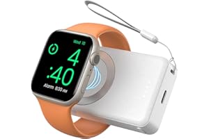 LVFAN Portable Charger for Apple Watch, 4000mAh iWatch Charger Power Bank Battery Pack Magnetic Travel Smartwatch Charger for