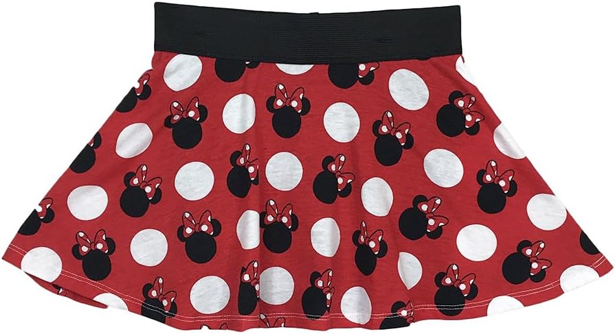Disney Girls Minnie Mouse Classic Minnie Print Skort Red Small