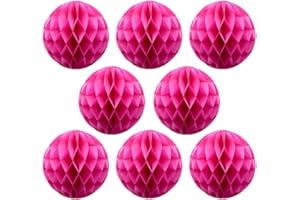 Ruidee 8 Pieces Paper Honeycomb Balls Tissue Paper Flower Balls Party Backdrop Decoration for Weddings, Birthday Parties, Bab