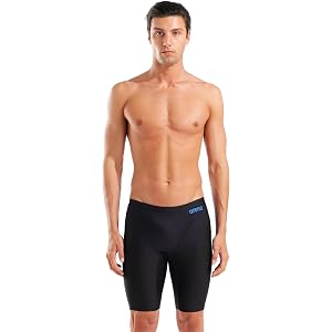 Arena Men's Performance Hyperflow Solid Chlorine Proof Swim Jammer High Intensity Swimming