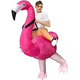 AOGOYO Inflatable Flamingo Costume Funny Blow up Costume for Cosplay Party Christmas Halloween Suit Fancy Dress Jumpsuit