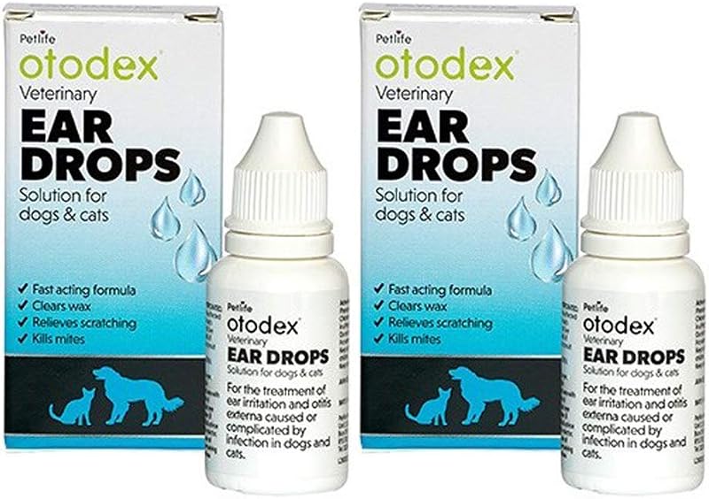 Otodex 2X Veterinary Ear Drops 14ml for Dogs and Cats
