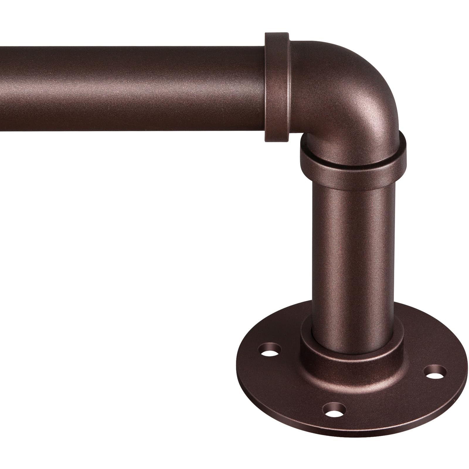 Photo 1 of Zeerobee Curtain Rods for Windows 168 to 240, 1 Inch Industrial Wrap Around Curtain Rod, Indoor/Outdoor Room Divider Adjustable Drapery Pole, 168"-240", Matte Dark Brown