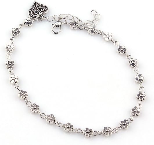 Amazon Tonsee レディーズアンクレット 人気 チェーン 足飾り 花びら ファッション 可愛いハート 調節可能 くるぶし飾り ジュエリー 通販