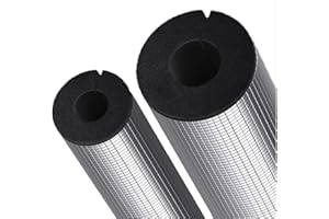 MOBYAT Pipe Insulation Foam Tube, Air Conditioner Insulation Pipe Wrap, Foam Half Split Water Pipe 3/4" 1" 1-1/4" 1-1/2" 2" 2-1/2" High Resilience ( Color : 1.18" , Size : ID 3/4" )