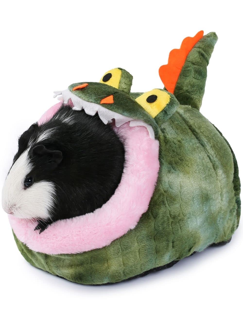 JanYoo Hedgehog Rat Bed Guinea Pig House Hamster Supplies Chinchilla Cage Ferret Rat Gerbil(S,Crocodile)