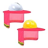 TCCFCCT Hard Hat Sun Shade, Full Brim Mesh Neck Sun