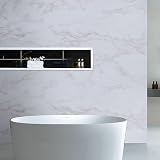 Decoroom Marble Self Adhesive Wallpaper Granite Grey White 90x600cm view 4