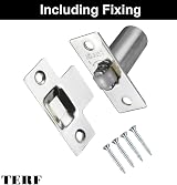 TERF Adjustable Roller Catch Polished Nickel Door Latch with Fixing Screw view 2