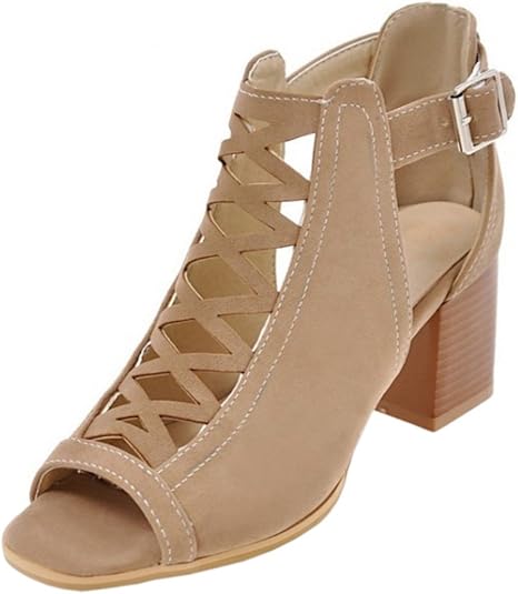 ankle wrap block heel