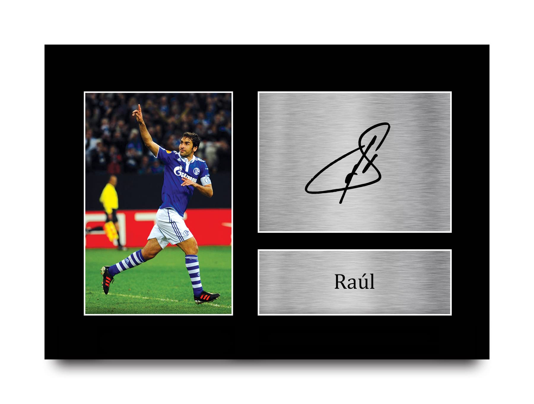 HWC Trading A4 Raul Schalke 04 Gifts Printed Signed Autograph Picture for Football Fans and Supporters