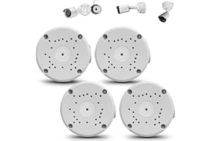 WEILAILIFE 【Compatible with Bullet Cameras】 Universal Bullet Security Camera Base Junction Box, Waterproof Metal Hide Cable Mount Bracket, Outdoor Electric Enclosure for CCTV Cams(4 Pack)