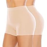 Werena Seamless Slip Shorts for Women Under Dress Shaping Boyshorts Panties Tummy Control Shapewear