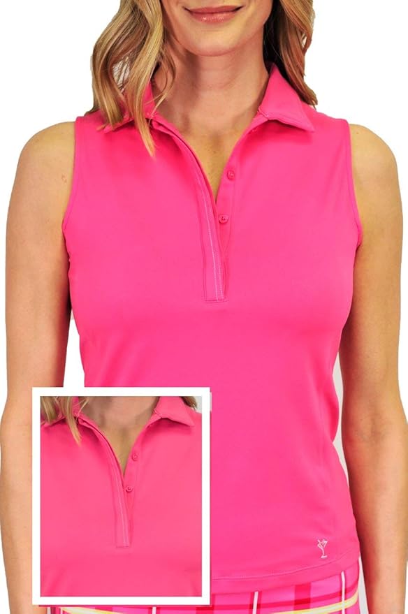womens hot pink polo shirts