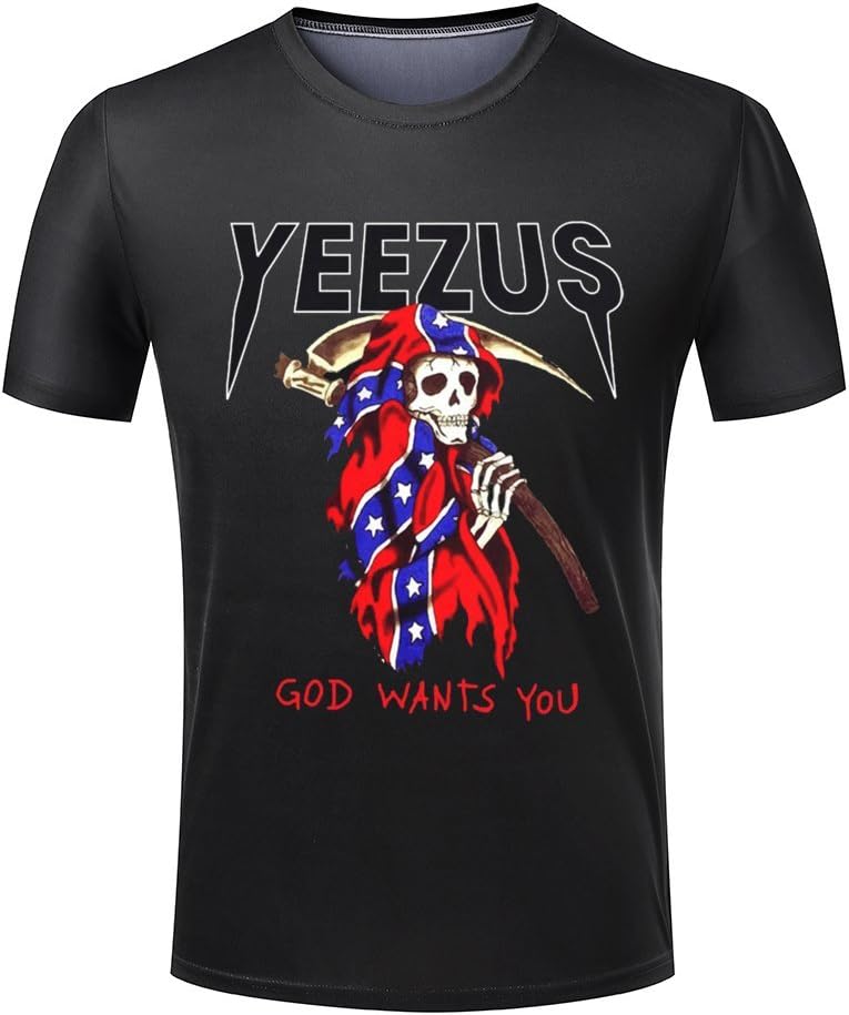 Bolada Fashion Yeezus Kanye West Grim Reaper Mens O-neck 3D Tees