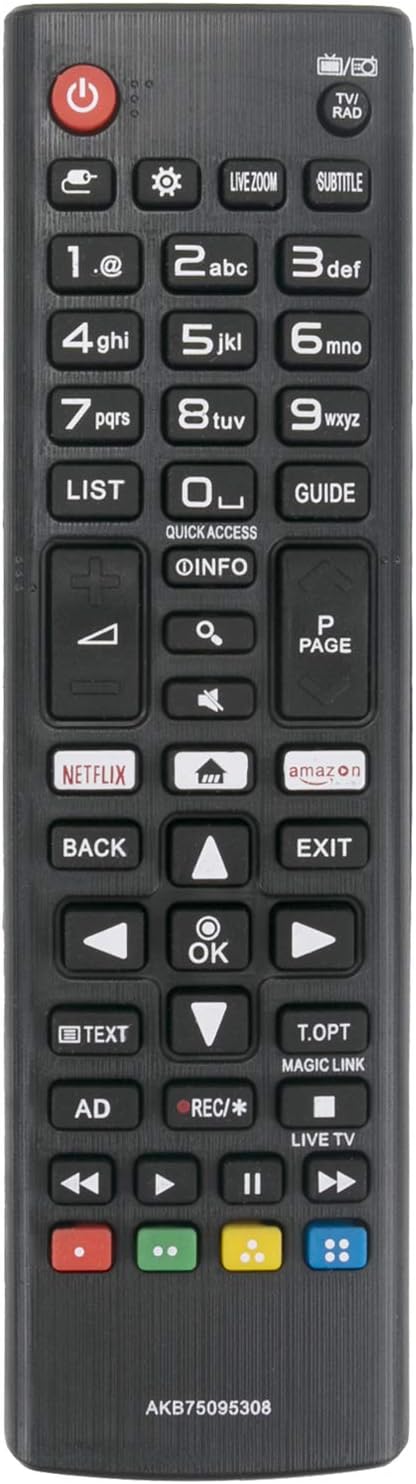 ALLIMITY AKB75095308 Remote Control Replaced for LG Ultra HD TV 32LJ610V 43LJ594V 43LJ634V 43LJ614V 43LJ624V 43UJ670V 49LJ594 43UJ634V 43UJ635V 43UJ651V - Image 3