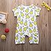 Baby Boys Girls Short Sleeve Full Pineapples Print Bodysuit