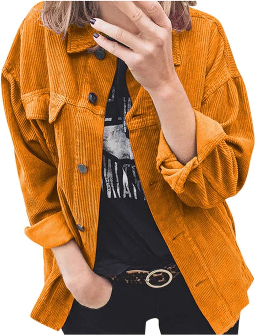 Modische braune Cordjacke mit Patchwork-Design für Damen von