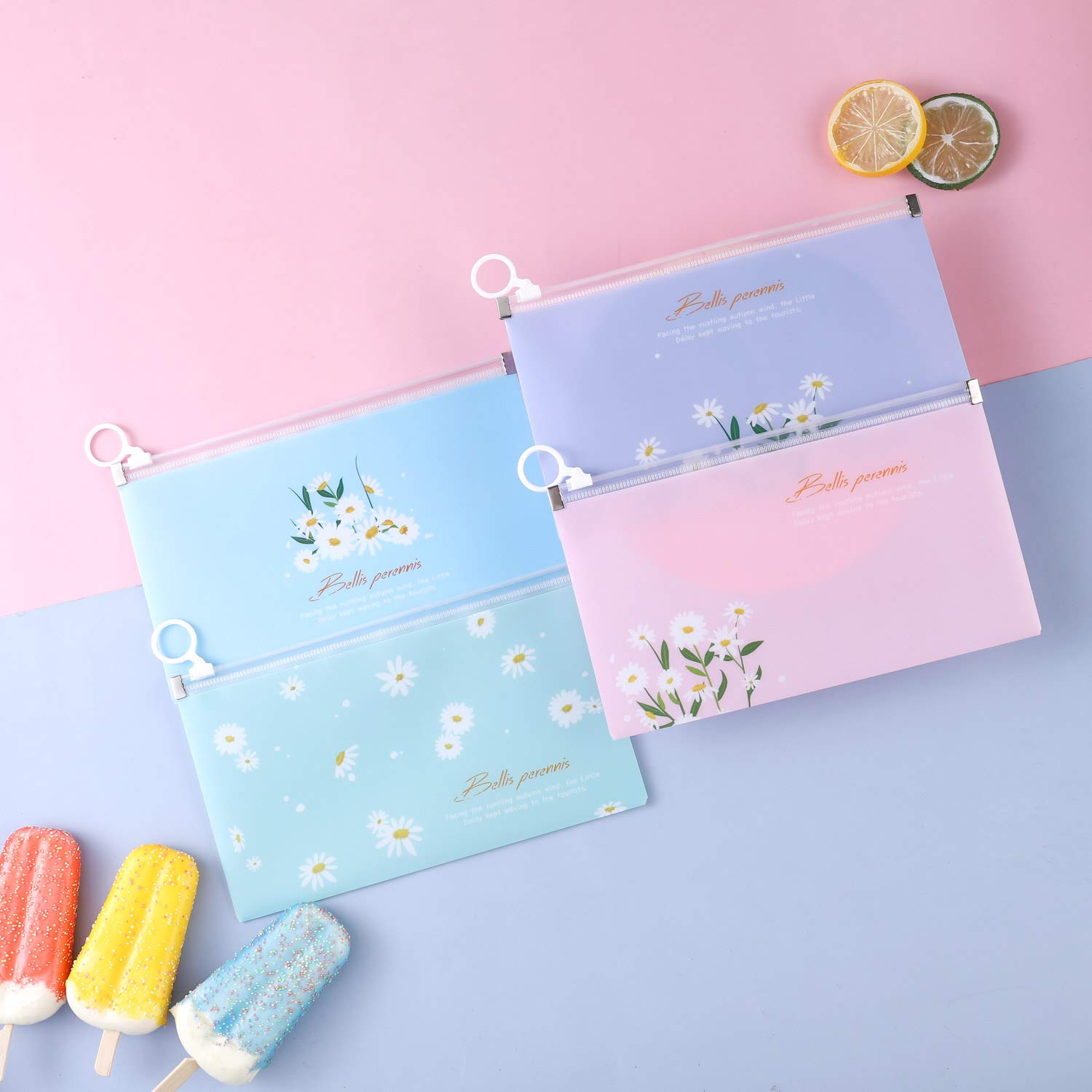 4PCS Face Cover Organizer Case Zipper Storage Bag Cosmetic Container Portable Face Covers Clips Mini Travel Bags Set of Assorted Colors Blue Pink Clear Green (Clear 4pcs)