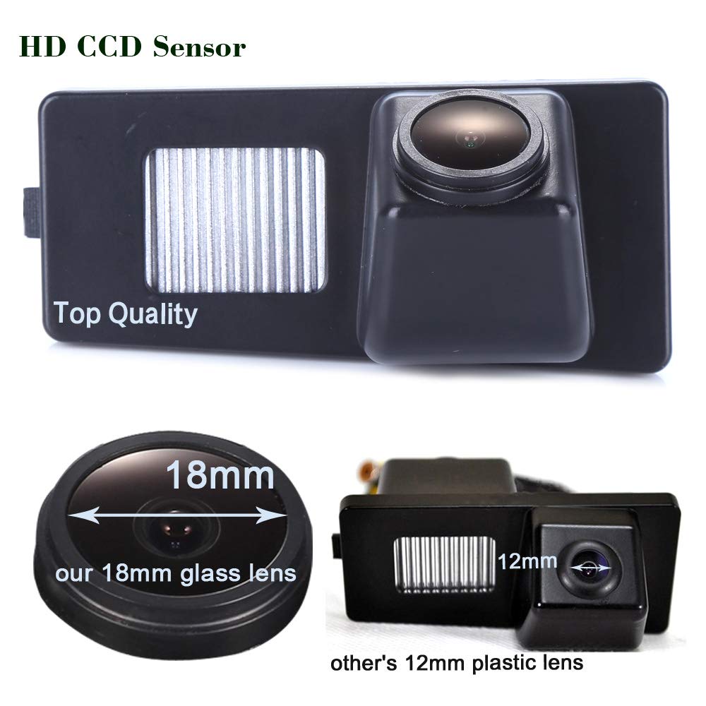 Super HD CCD Sensor Vehicle 170 Wide Angle Night Vision Rear View IP68 Reverse License Plate Backup Camera for SsangYong Korando/Kyron 2011 Rexton II 2011/Rodius/Stavic (No.01848 with 2 clip)