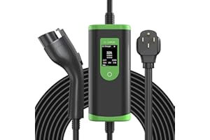 PARIS RHÔNE Level 2 Portable EV Charger, UL Listed 110V-240V 32 Amp EV Car Charger with 25ft Extension Cord & NEMA 14-50 Plug for J1772 Electric Vehicles
