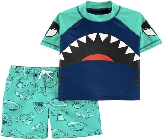 Amazon Co Jp Carter S 幼児と男の子の赤ちゃん用ラッシュガードスイムセット Us サイズ 4t カラー マルチカラー 服 ファッション小物
