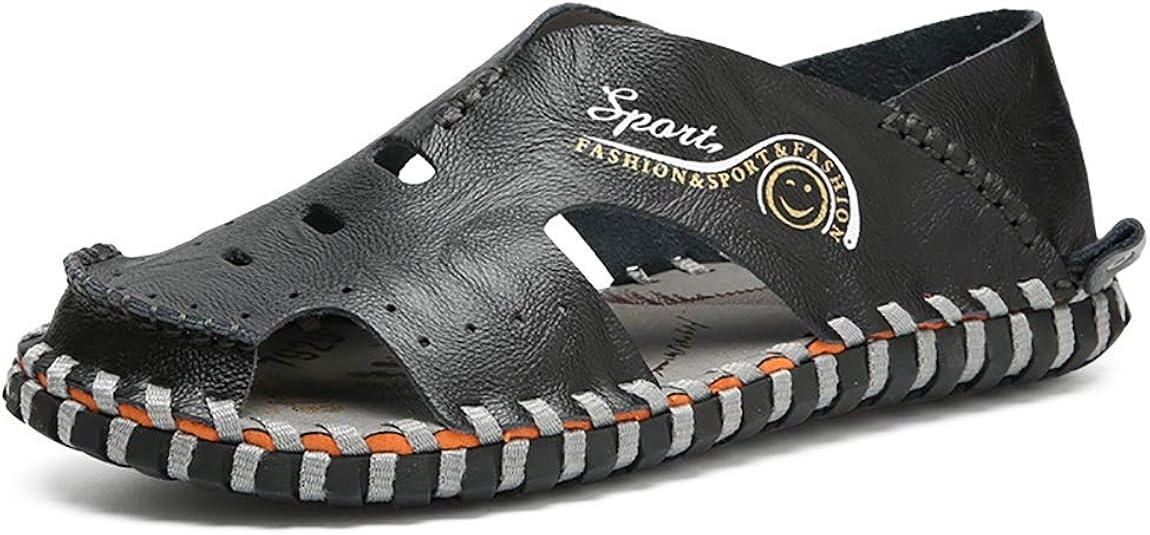 HandStitched Leather Shoes, Men's NonSlip WearResistant Summer Beach