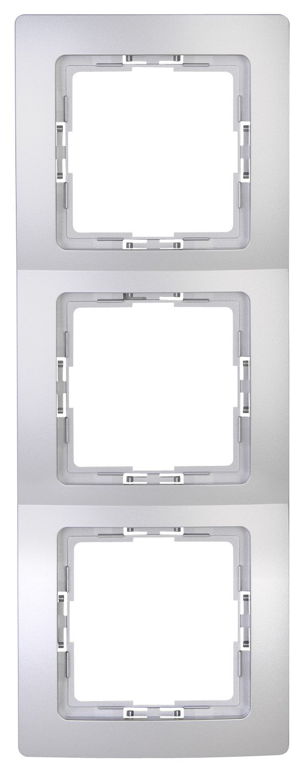 Kopp Paris 308620061 Triple Cover Frame for Vertical and Horizontal Installation IP20 Silver