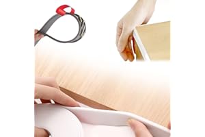 WEHUA U-Shaped Edge Banding, Silicone Soft Corner Protectors with Upgraded Pre-Taped Strong Adhesive, 9.8FT (3M) Edge Protectors, Countertop Edge Trim, for Cabinets, Tables, Drawers (Black,1'' * 9.8')