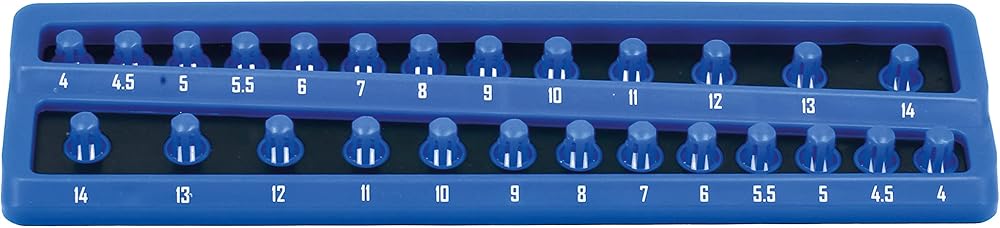 Laser 8632 Twist Lock Socket Tray 1/4" Drive Organizer 26 Sockets